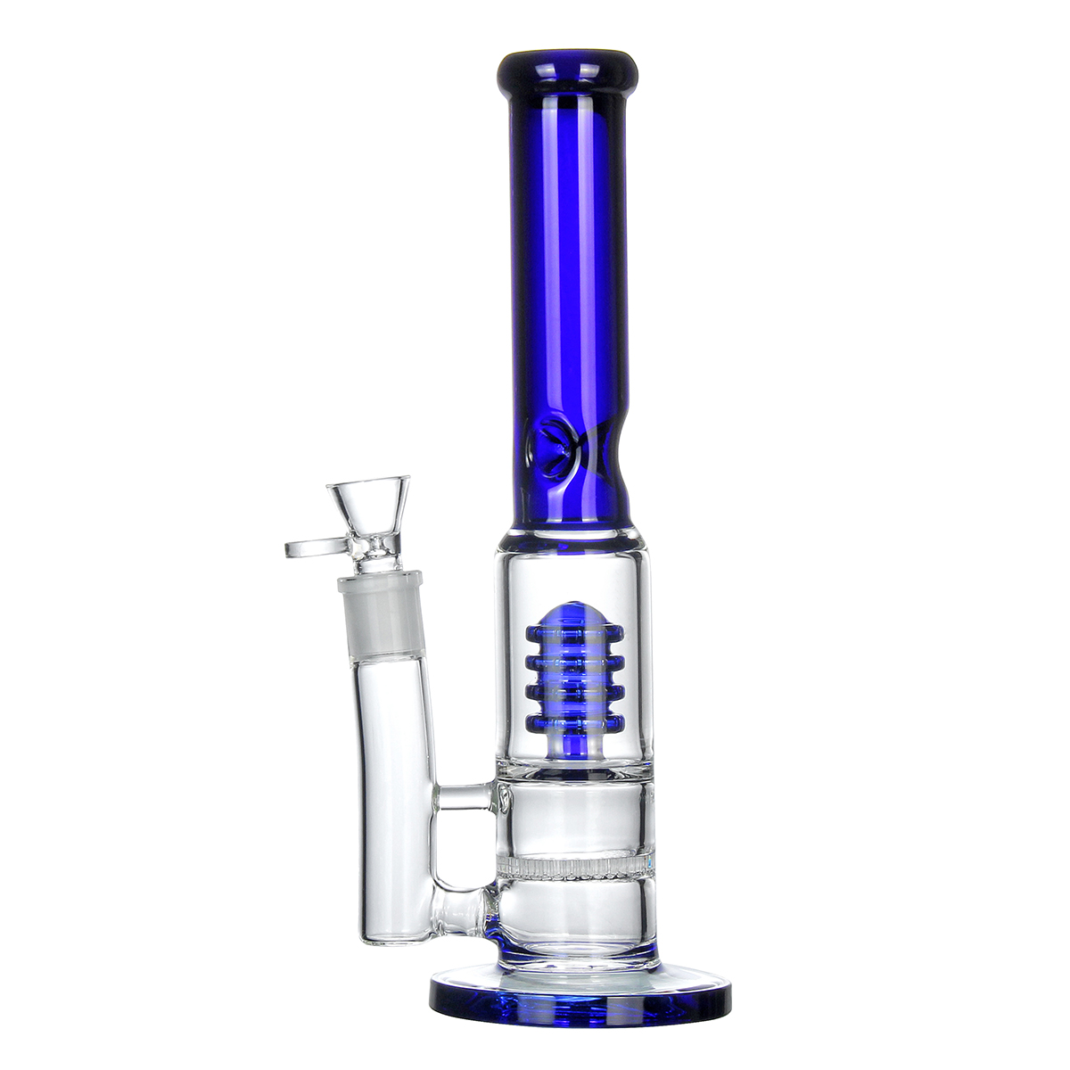 

12 Inch Bong Glass Double Percolator Glass Water Pipes with Coil Honeycomb Perc Hookah Water Pipe