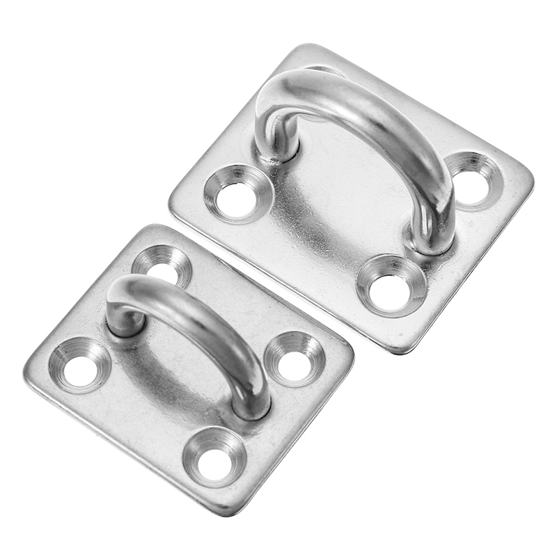 

5mm 6mm 304 Stainless Steel Square Pad Eye Ring Latch Plate Marine Boat Rigging Hardware