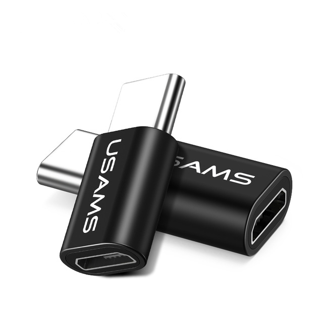 

USAMS Type-C Male To Micro USB Female Adapter Converter Data Connector For Samsung Xiaomi Huawei