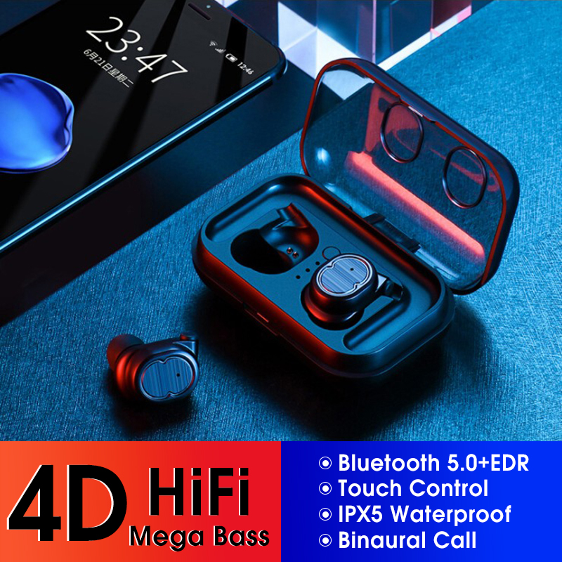 [Bluetooth 5.0] TWS True Wireless Bluetooth Earphone Touch Control Stereo IPX5 Waterproof Headphone 8