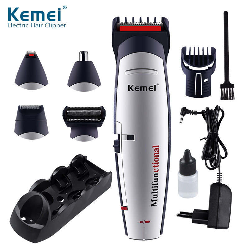 

KEMEI 5 в 1 аккумуляторная электрическая Волосы машинка для стрижки волос лобковая