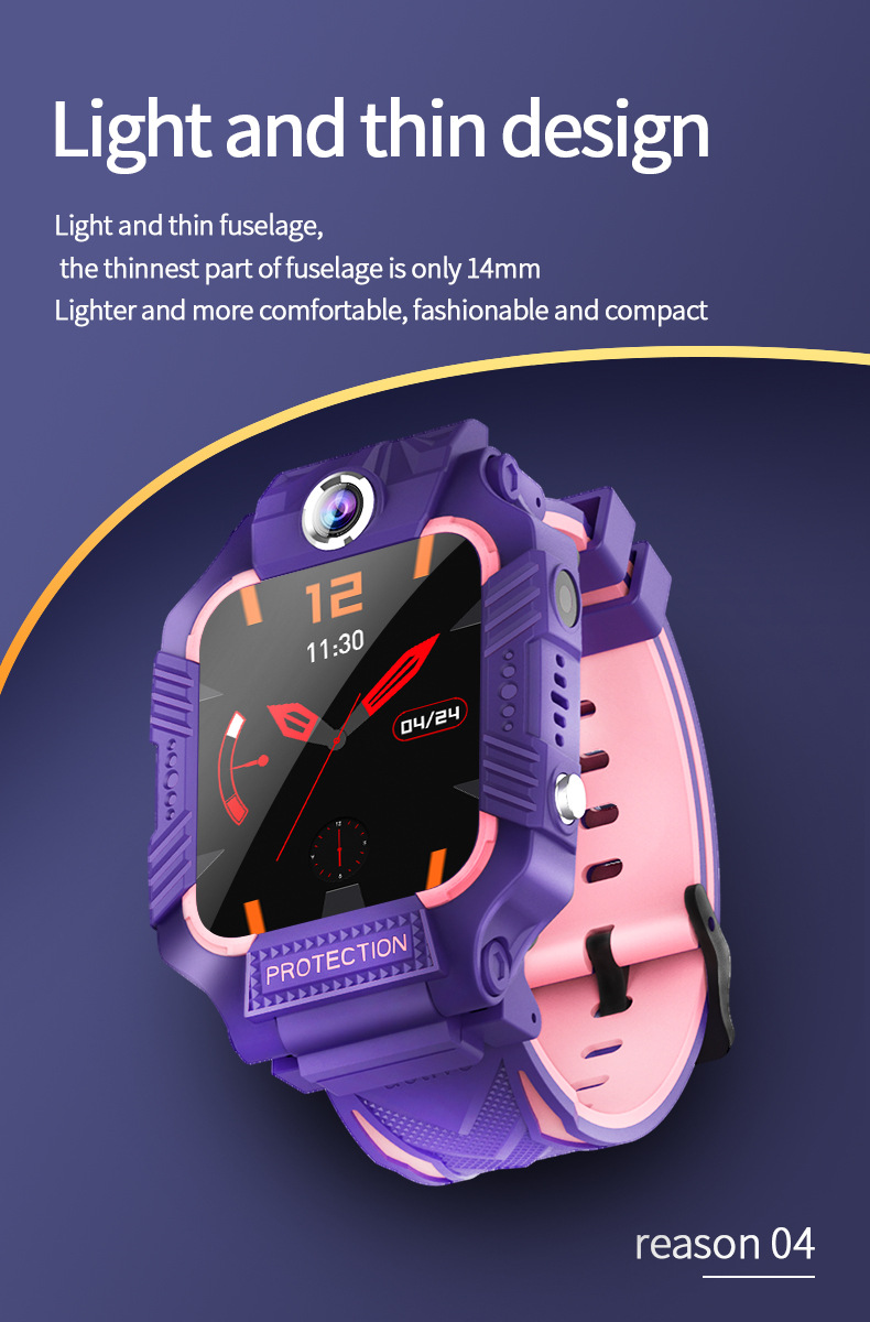 Bakeey Z8 Smart Watch 1.44 inch Touch Screen LBS Positioning Tracking SOS Front + Rear Rotational Dual Camera IP67 Waterproof Kids Smart Watch Phone