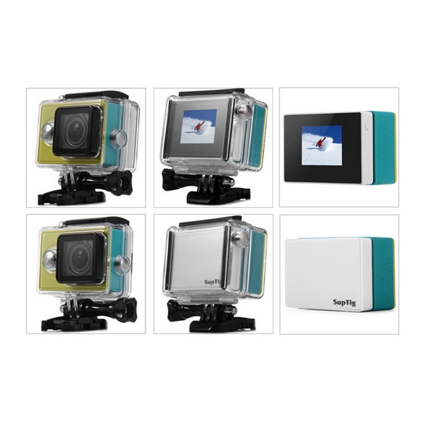 Waterproof Case Lcd Display Backup Battery Accessories Set for Xiaomi Yi Soprts Camera