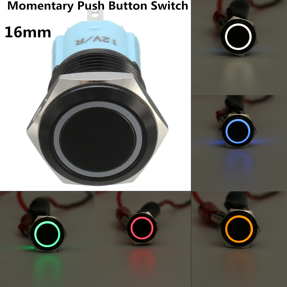 16mm momentary push led button switch
