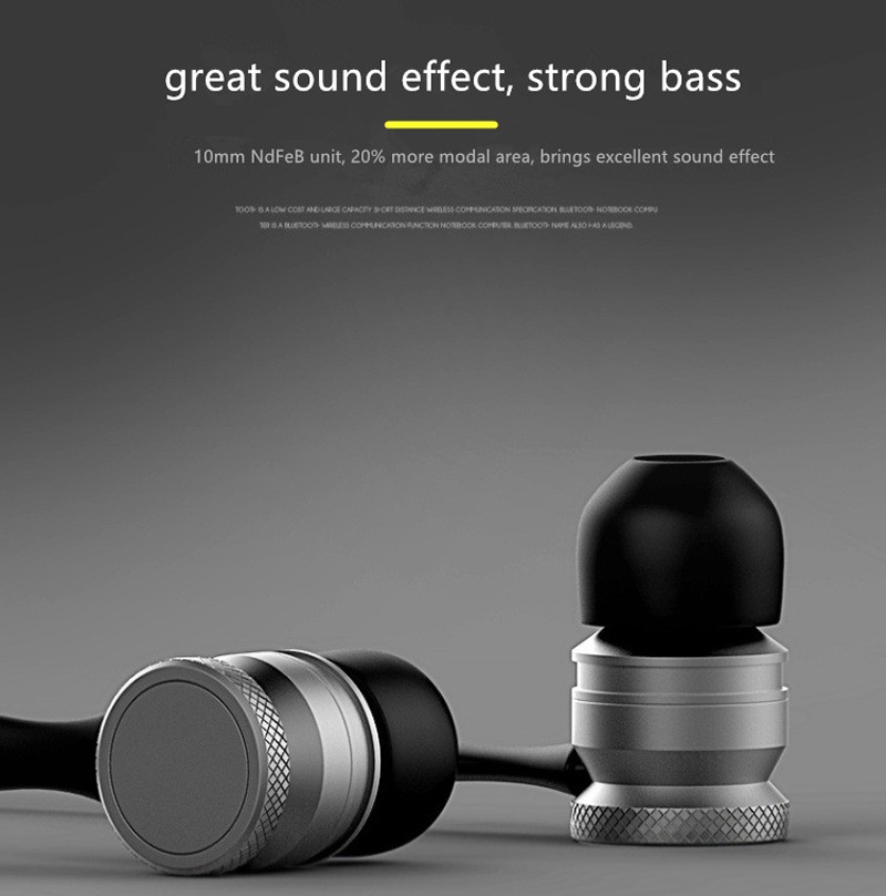 Bakeey H5 Wireless Bluetooth Earphone Magnetic Adsorption Bass Headphone for iPhone Samsung Xiaomi 5