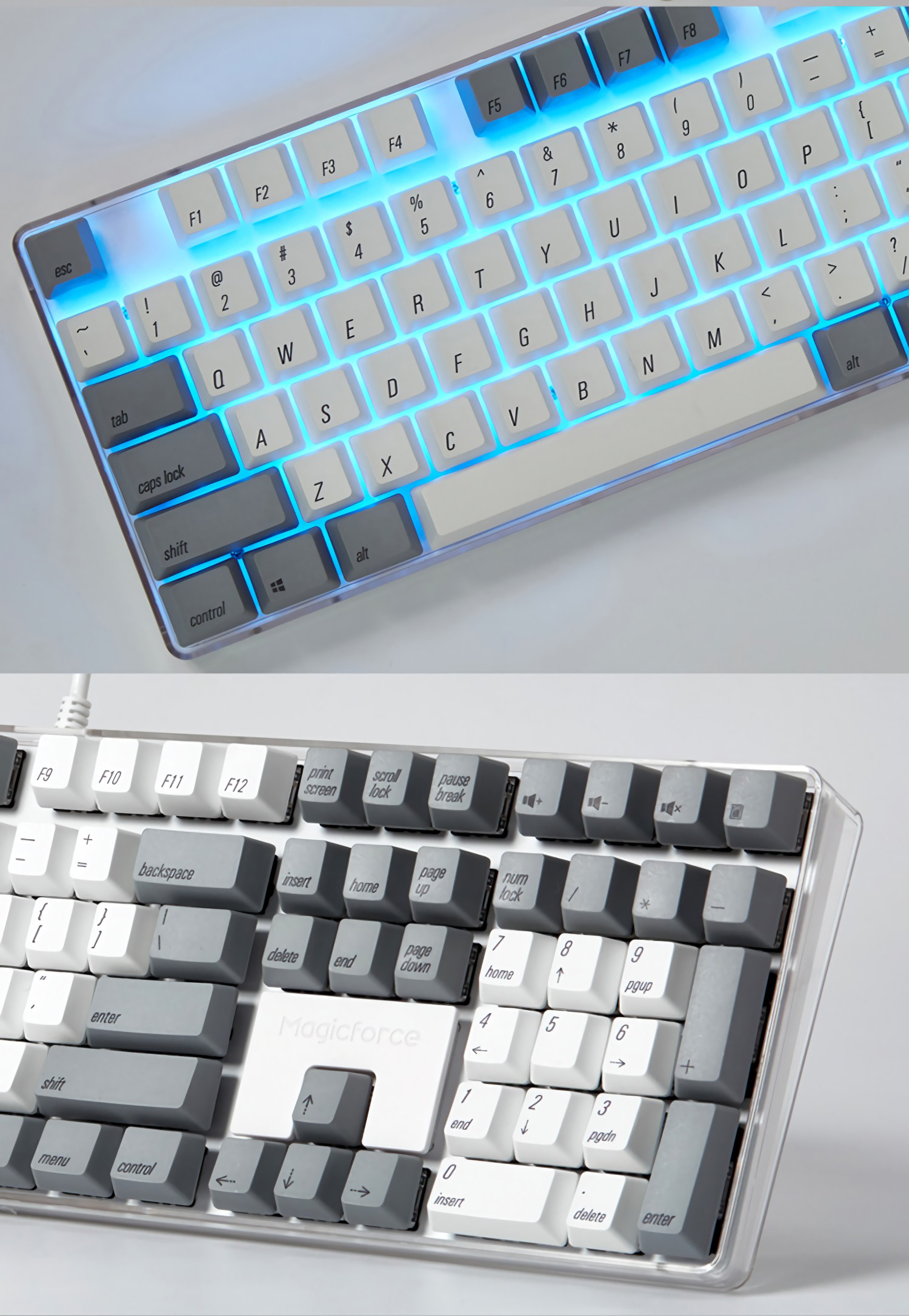 Magicforce 108 Key UV-Light Color Dye-sub PBT Keycaps Keycap Set for Mechanical Keyboard 16