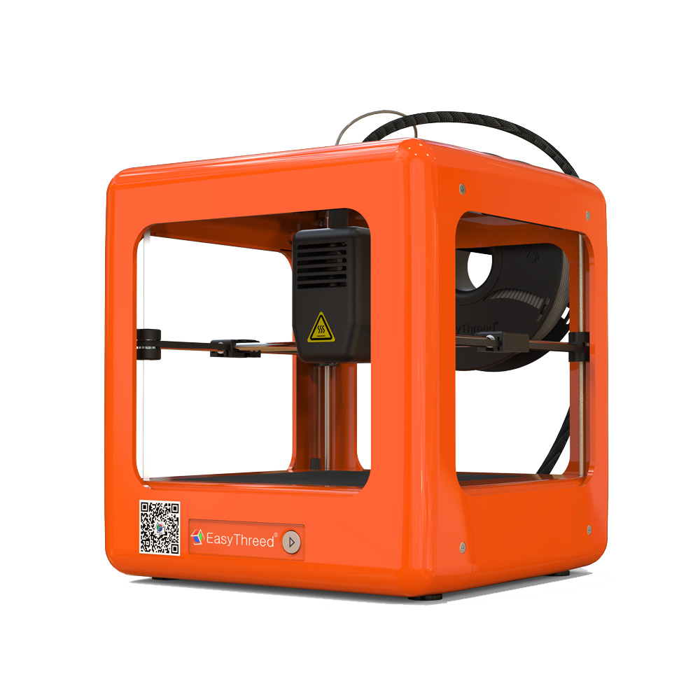 Easythreed® Orange NANO Mini Fully Assembled 3D Printer 90*110*110mm Printing Size Support One Key Printing with CE Certificate/1.75mm 0.4mm Nozzle fo 14