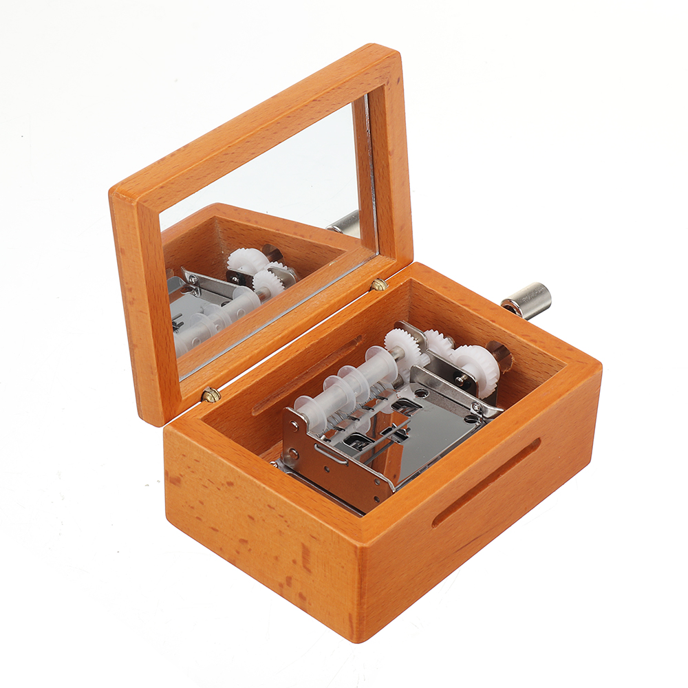 15 Note DIY Hand-Cranked Wooden Music Box for Birthday Gifts with Hole Puncher And 10 Paper Tapes