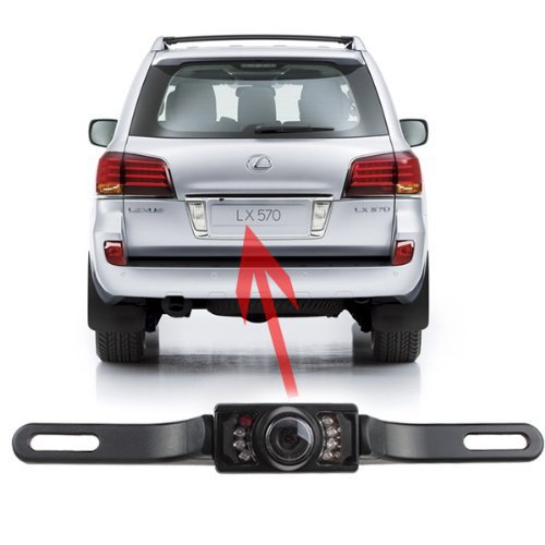 12V 170° Wide Angle Car Rear View Camera Reverse image European Long License Plate HD Cam
