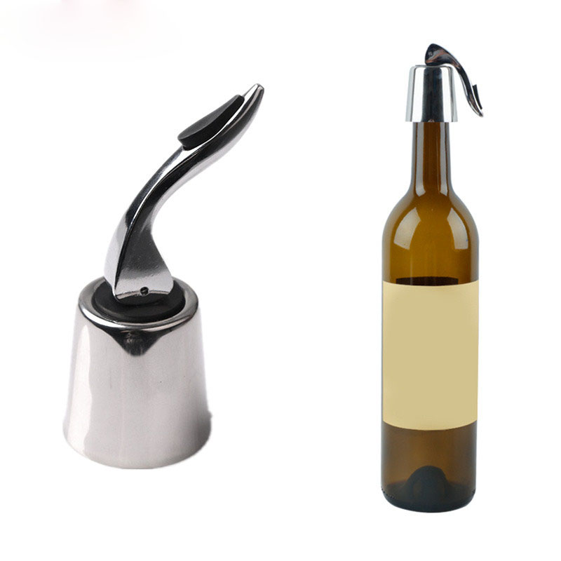 

KCASA KC-SP002 1pc Wine Vacuum Bottle Stopper Stainless Steel Home Bar Wine Collection Red Wine Champagne Stopper