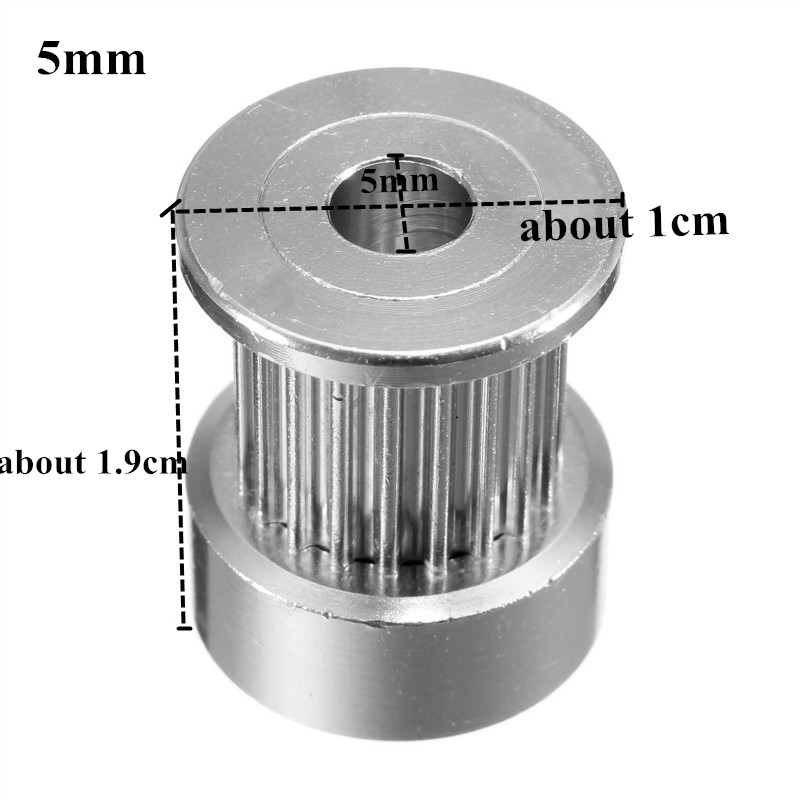 GT2 Timing Pulley 20Teeth Alumium Gear Bore 5MM 6.35MM 8MM For GT2 Belt Width 10mm For 3D Printer 12