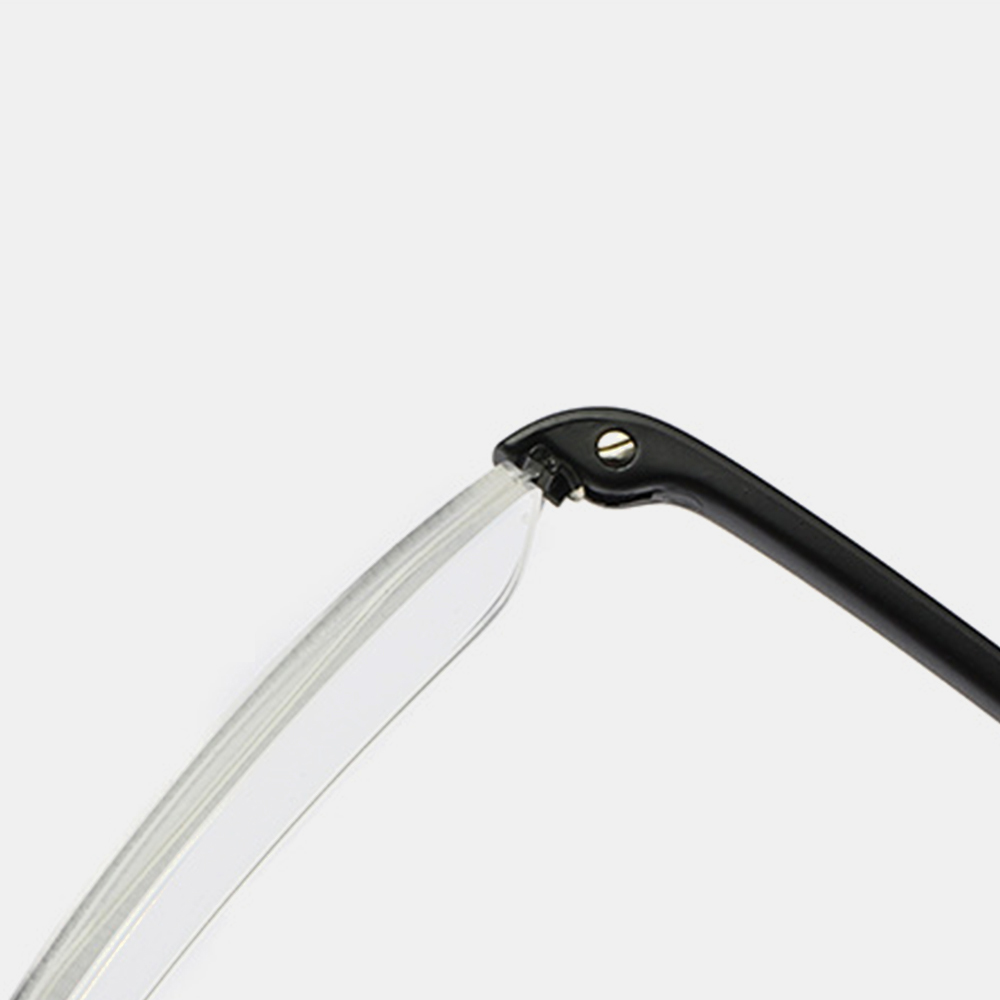 Unisex Anti-blue Light Metal Half-frame Hanging HD Light Reading Glasses Presbyopic Glasses With Box