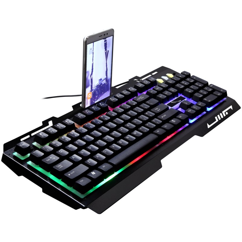 

G700 104 Keys USB Wired Backlit Mechanical Hand-feel Gaming Keyboard with Phone Support