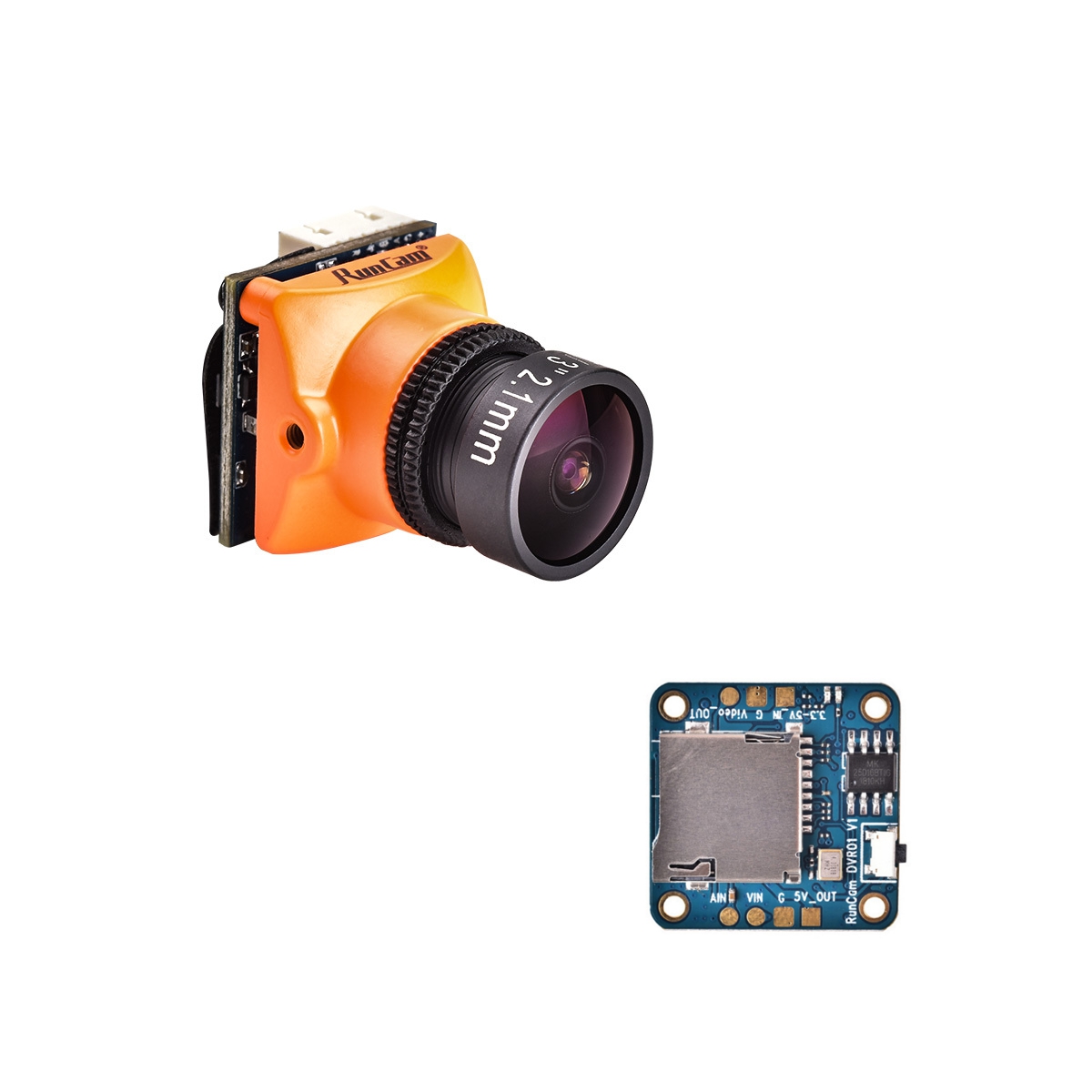 

Runcam Micro Swift 3 + Mini DVR Remote Control 1/3 CCD 600TVL FPV Camera 2.1mm/2.3mm 165/150 Degree PAL/NTSC OSD Configuration