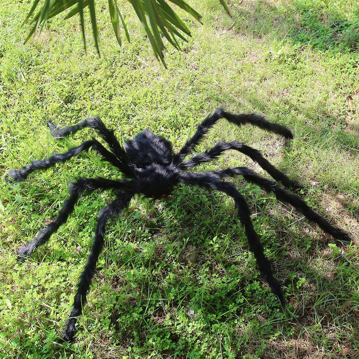 5FT/150cm Hairy Giant Spider Decorations Huge Halloween Outdoor Decor Toys for Party