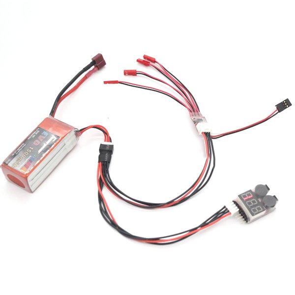 5PCS 2 in 1 Y Cable Wire for Light Strap Controller And 4S Lipo Battery Power Display Alarm Beeper - Photo: 3