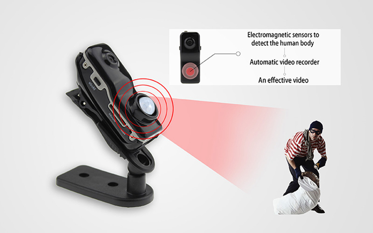 XANES V9 480P Mini Vlog Camera Human Body Induction Drive Recorder Police Camera Wearable Body Camera