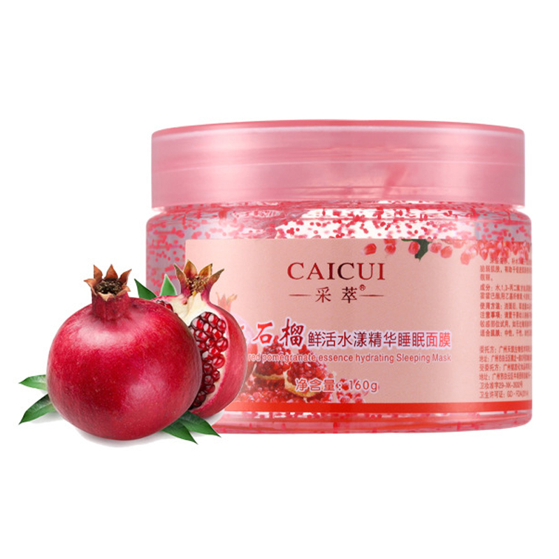 CAICUI Red Pomegranate Essence Sleeping Mask Fresh Hydrating Moisturize Pore Shrink Repair Skin Care