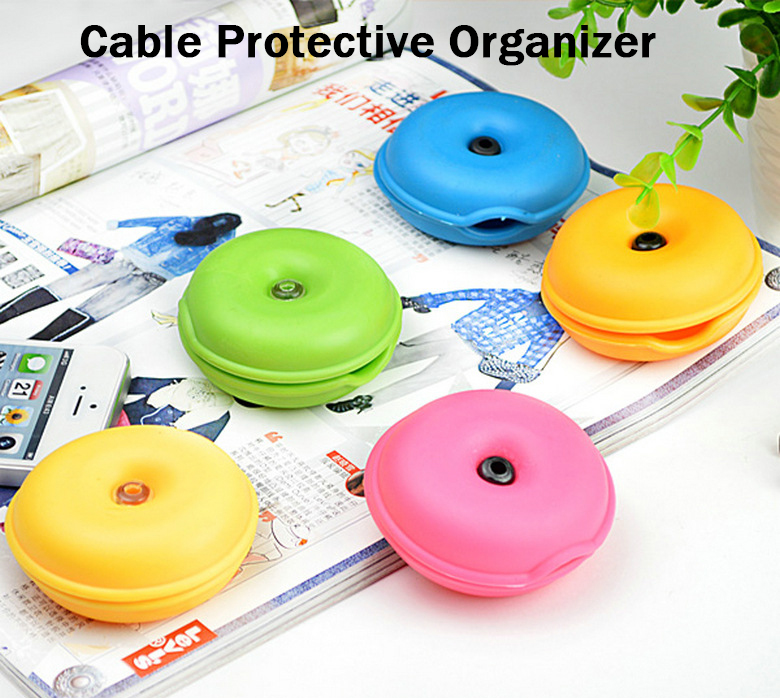Multi-functional Desktop Tidy Management Headphone Cord Data Cable Protective Organizer Winder