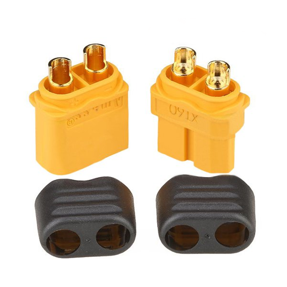 Amass XT60+ Plug Connector With Sheath Housing Male & Female 1 Pair For RC Drone Airplane Battery