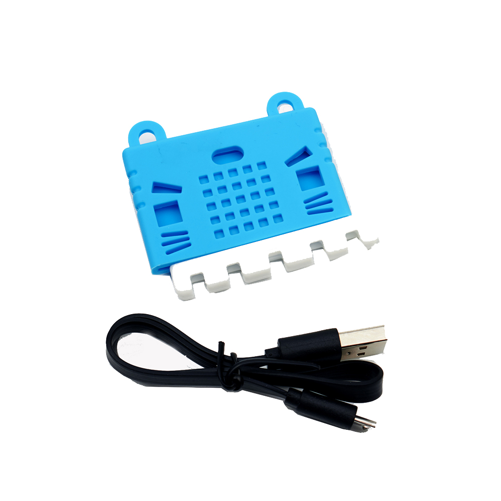 2Pcs Blue Color Cute Pattern Silicone Protective Case for Micro:bit Expansion Board DIY Part 9