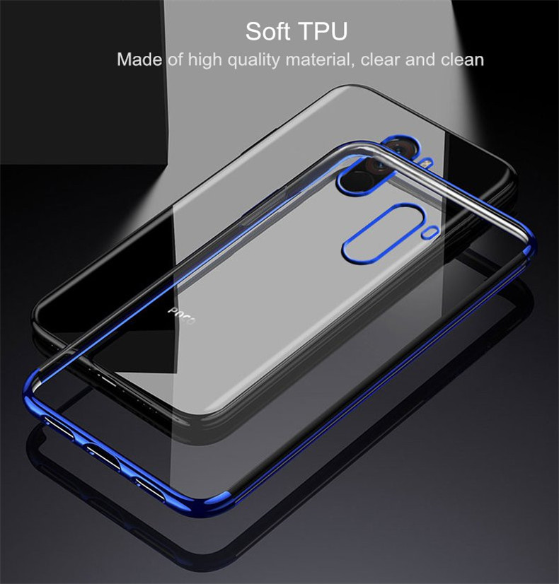 Bakeey™ Color Plating Transparent Soft TPU Back Cover Protective Case for Xiaomi Pocophone F1 Non-original