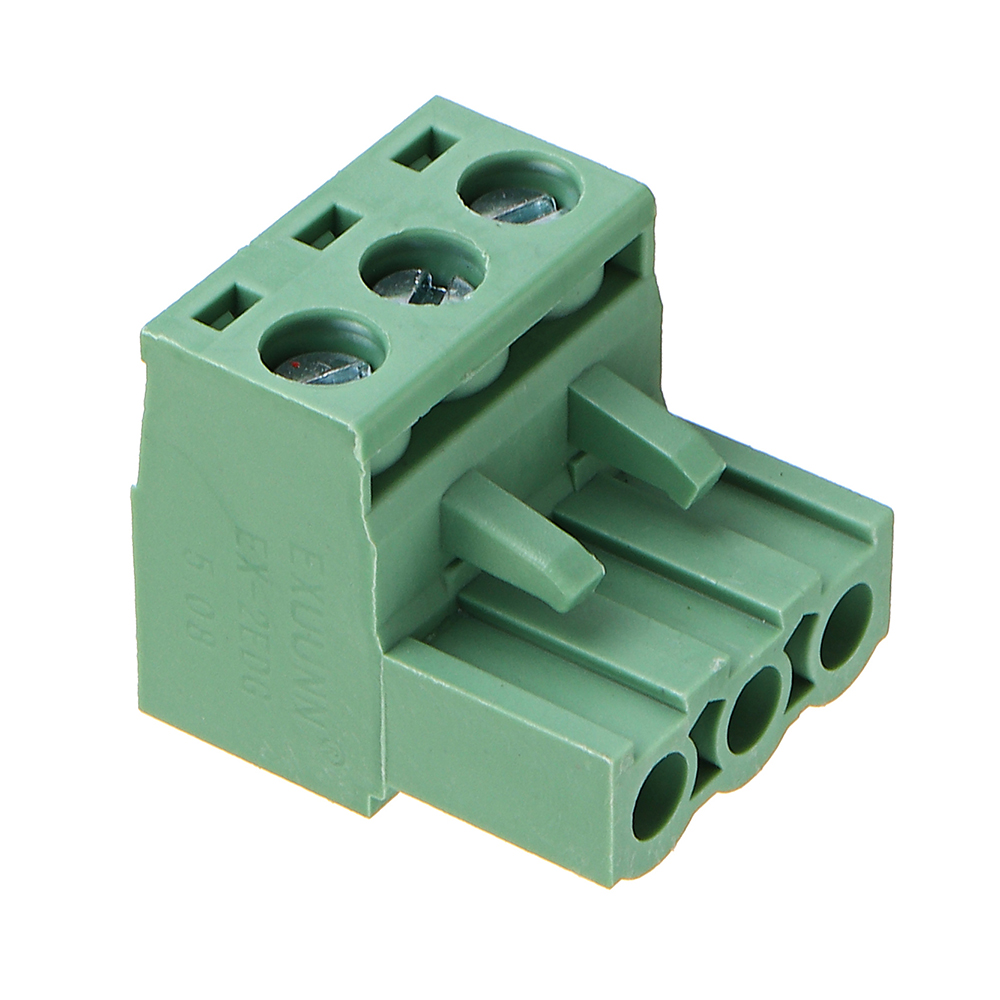 2 EDG 5.08mm Pitch 3Pin Plug-in Screw PCB Terminal Block Connector Right Angle