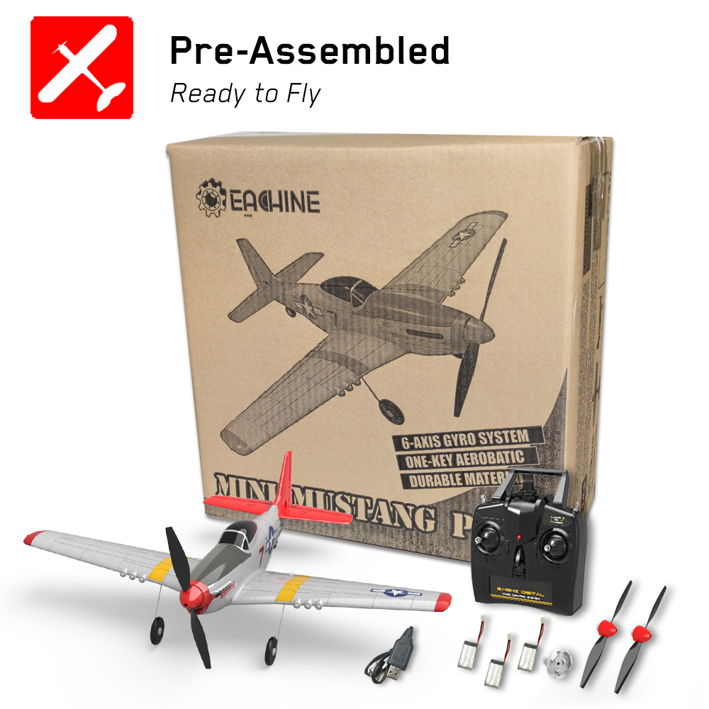 Limited Promo Eachine Mini Mustang P-51D EPP 400mm Wingspan 2.4G 6-Axis Gyro RC Airplane Trainer Fixed Wing RTF One Key Return for Beginner - Photo: 12