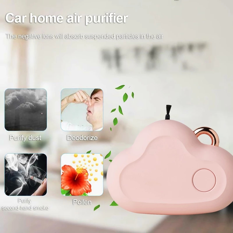 Bakeey Portable Personal Hanging Neck Air Purifier Wearable Negative Ion Generator PM2.5 Formaldehyde Removal Filters