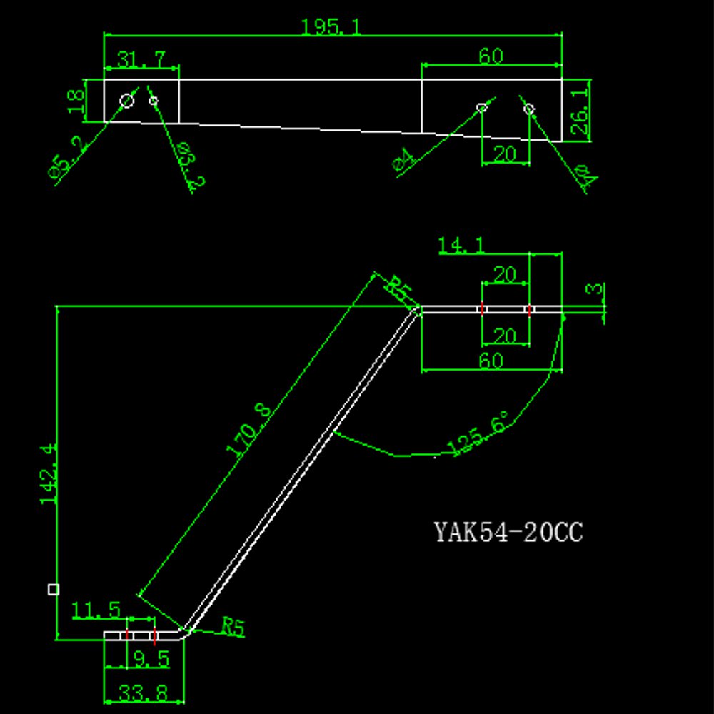 Carbon Fiber Split Landing Gear For 20CC RC Airplane - Photo: 7