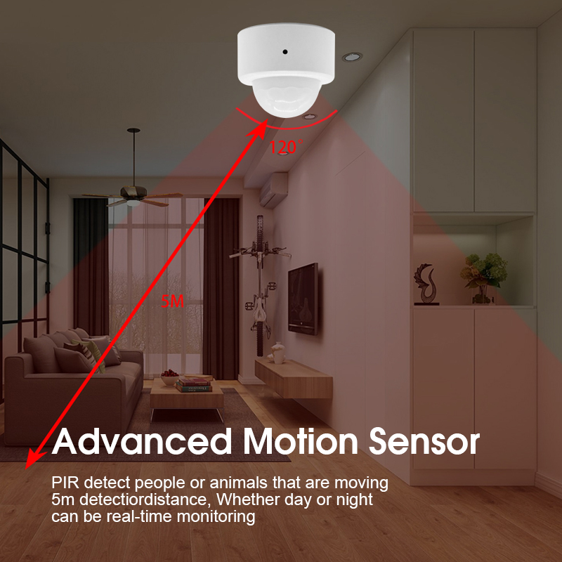 Tuya Zigbe Human Motion Sensor Smart Home PIR Motion Sensor Detector Home Security Smart Life Works with Alexa Google Home