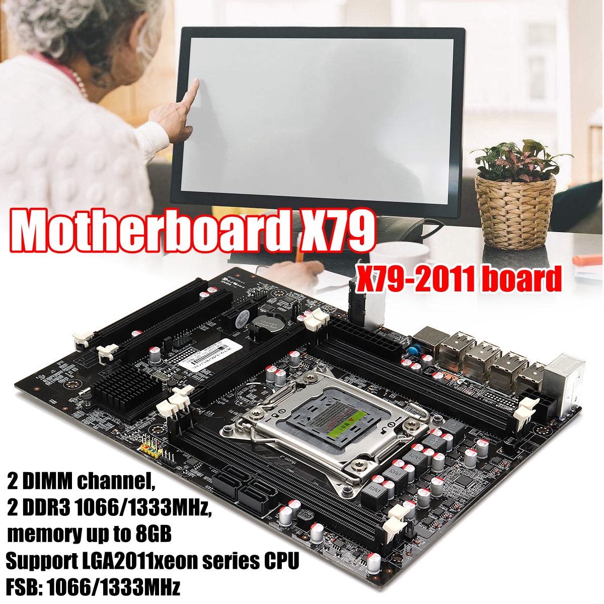 X79-2011 Small Board Mainboard Motherboard For LGA2011 Xeon Series CPU DDR3 1066/1333 For Intel X79 10