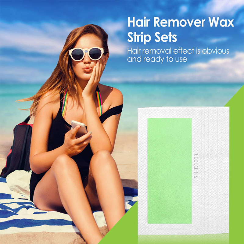 20Pcs/ 10Sheets Professional Waterproof Hair Removal Double Sided Cold Wax Strips Paper For Leg Body Face