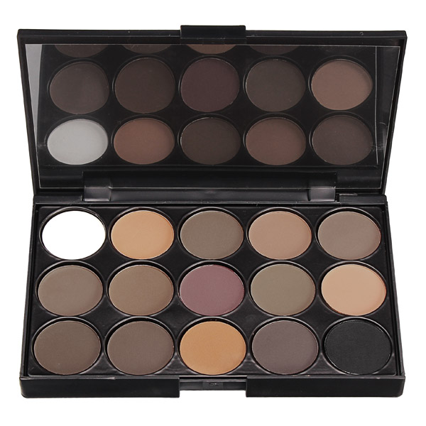 Professional 15 Colors Smoked Eyeshadow Palette Warm Matte Shimmer Makeup Cosmetic Portable
