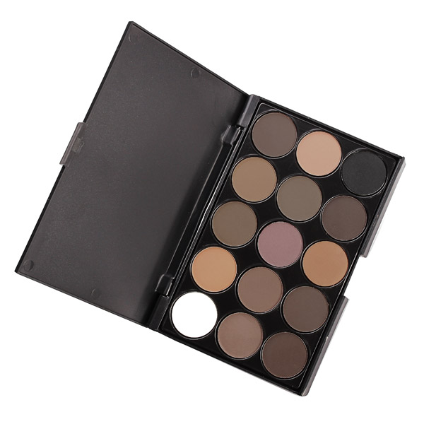 Professional 15 Colors Smoked Eyeshadow Palette Warm Matte Shimmer Makeup Cosmetic Portable