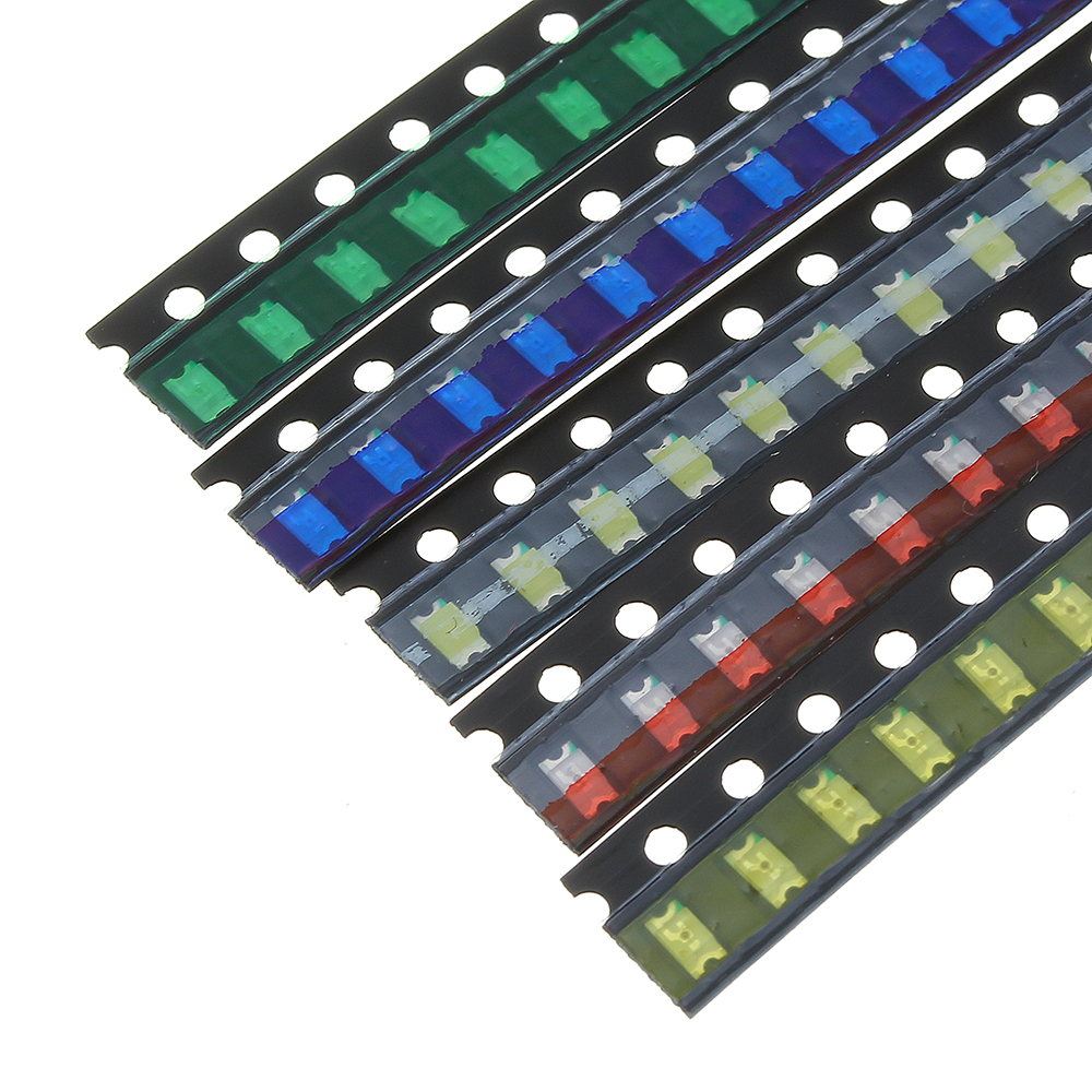 300Pcs 5 Colors 60 Each 1206 LED Diode Assortment SMD LED Diode Kit Green/RED/White/Blue/Yellow 16