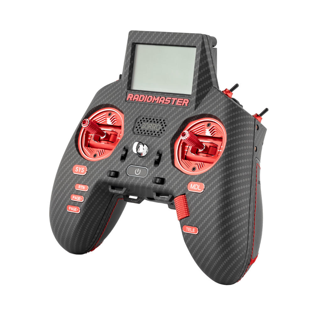 Radiomaster Zorro Max Radio Controller 2.4GHz 16CH ELRS/4-in-1 Multi-Protocol AG01 Mini Hall Gimbal Carbon Fiber RC Transmitter for FPV RC Racer Drone