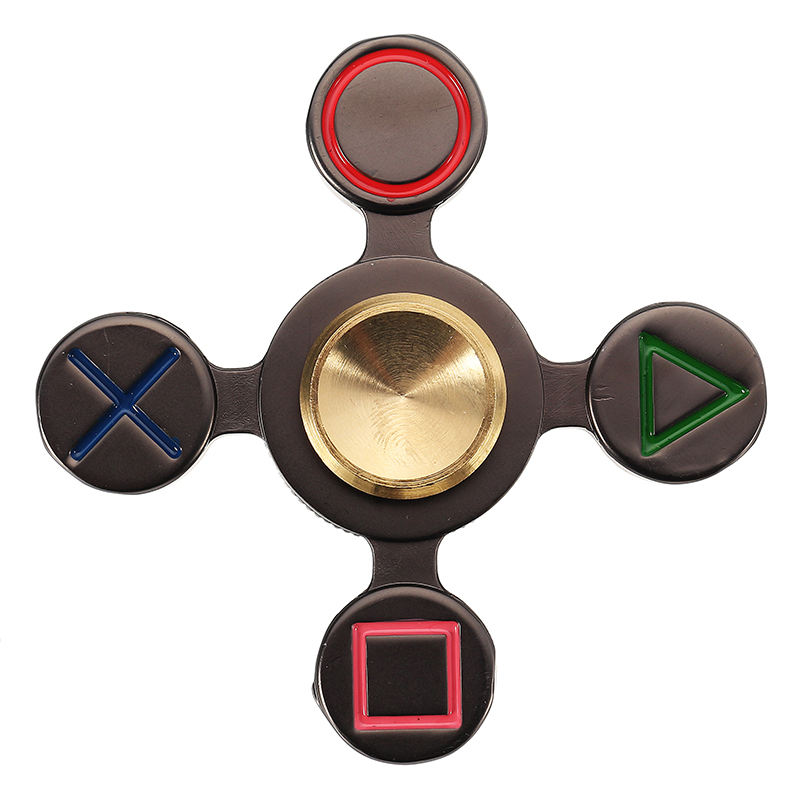 

Zinc Alloy Game Button Symbol Finger Spinner For Autism And ADHD Rotation Stress Gift