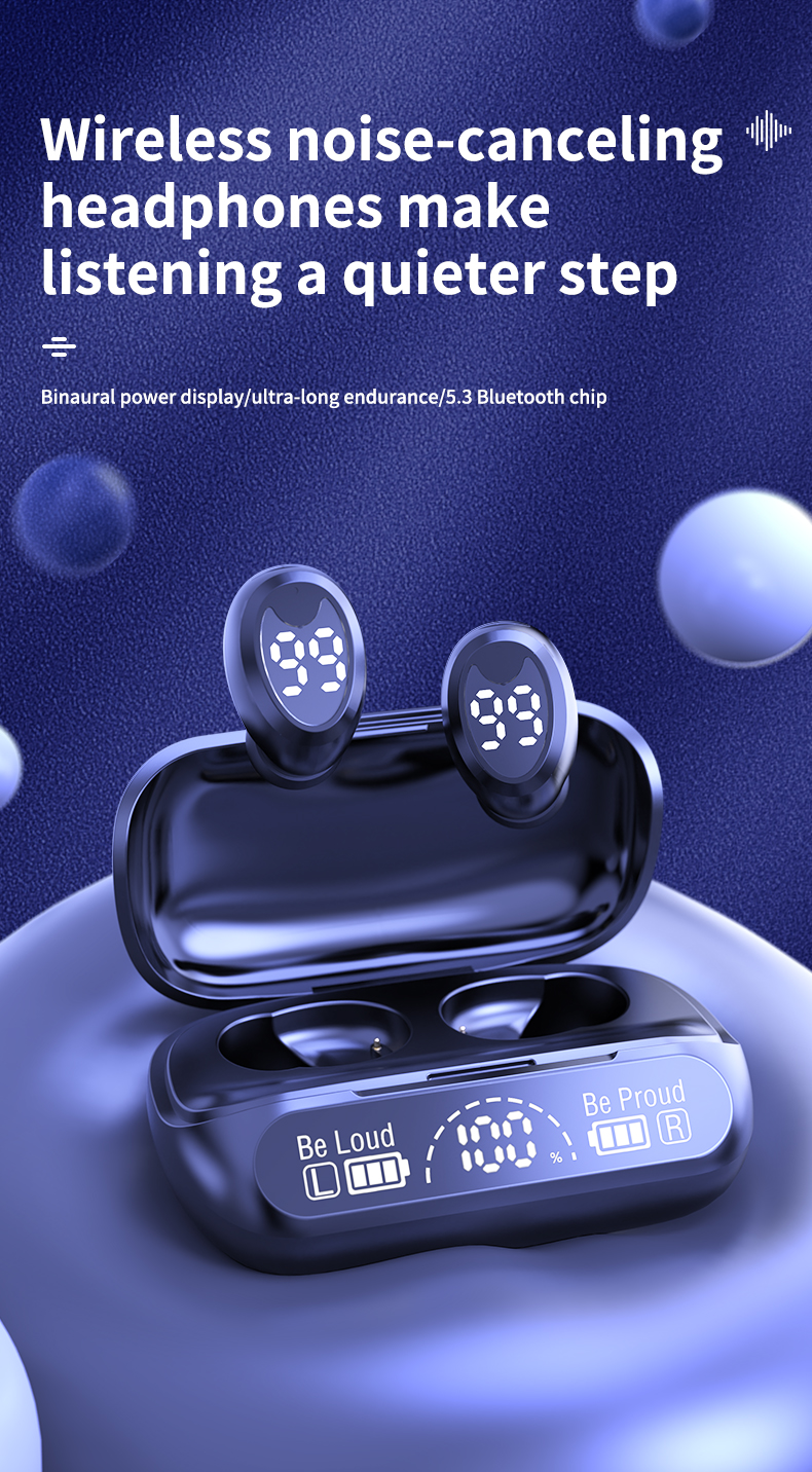 MD598 TWS Wireless Earbuds bluetooth Earphone LED Digital Display Stereo Smart Touch HD Calls In-Ear Sports Headphone