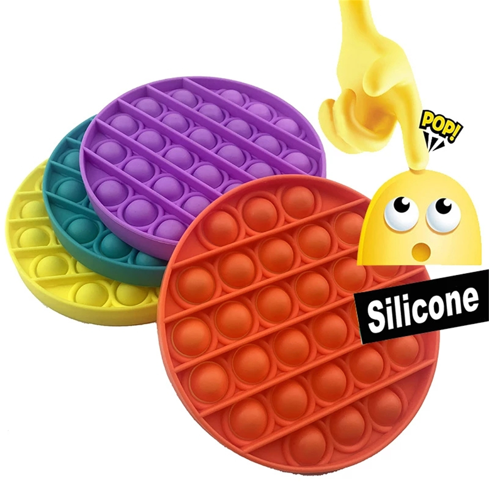 Bubble Sensory Decompression Toy Round Anti-stress Extrusion Fidget Reliever Funny Education Puzzle Toy for Adults Kids