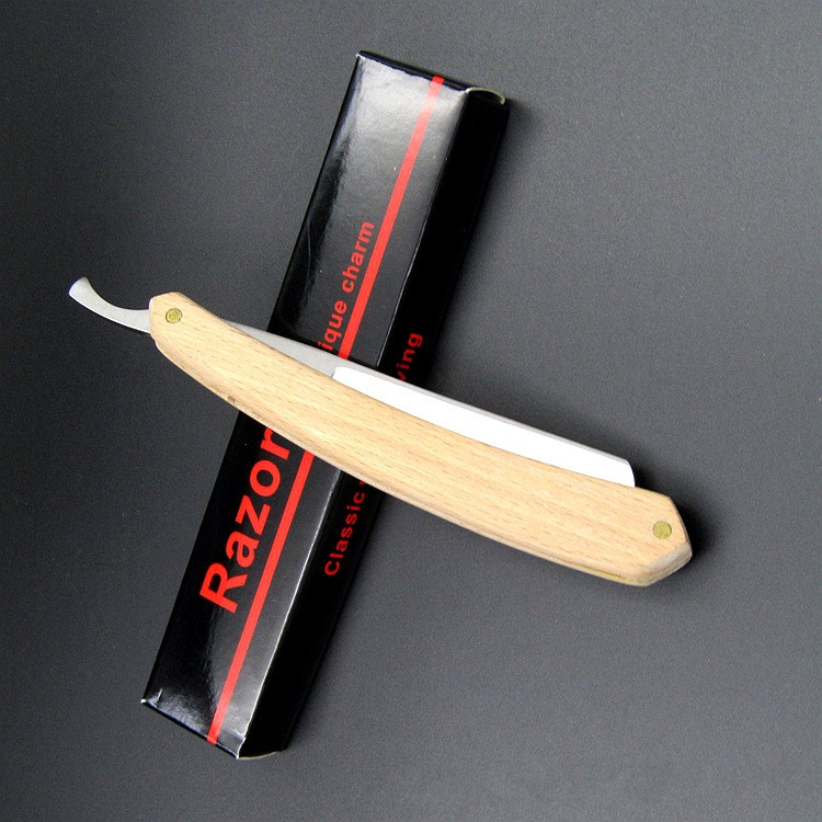 Foldable Barber Salon Straight Edge Sharp Shaving Razor Blades Manual Beard Shaver Cutter
