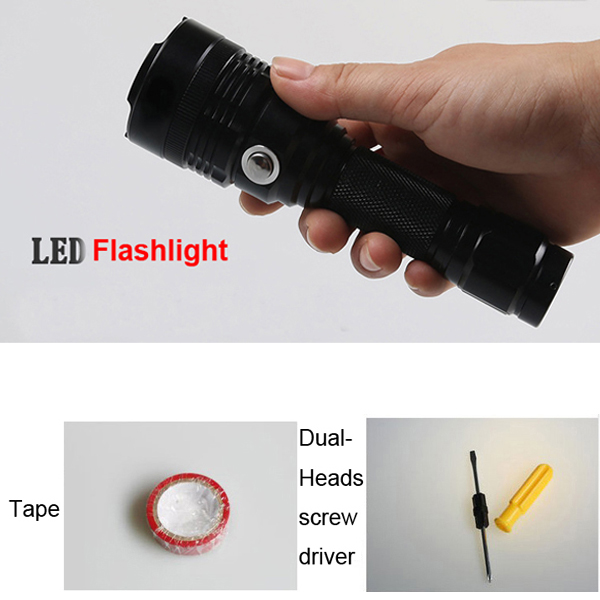 10PCS Car Emergency Kit Flashlight Safety Hammer Battery Cable Tire Pressure Gauge Towing Rope Screwdriver Gloves