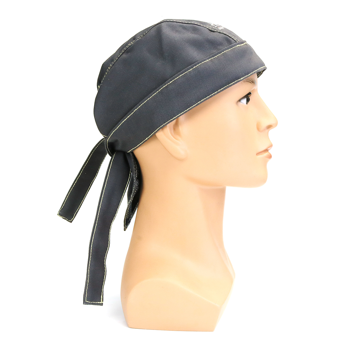 Grey Welding Flame Retardant Hat Cap Scarf Helmet Head Protection Universal