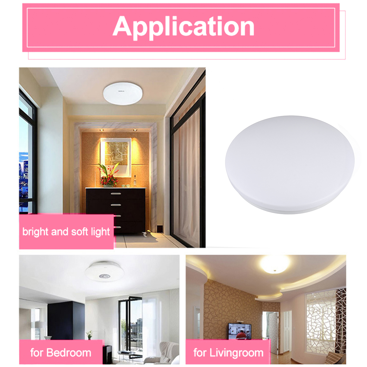 85V-265V 12W/24W/30W LED Ceiling Lights Flush Mounted Fixture Lamps Home Living Room