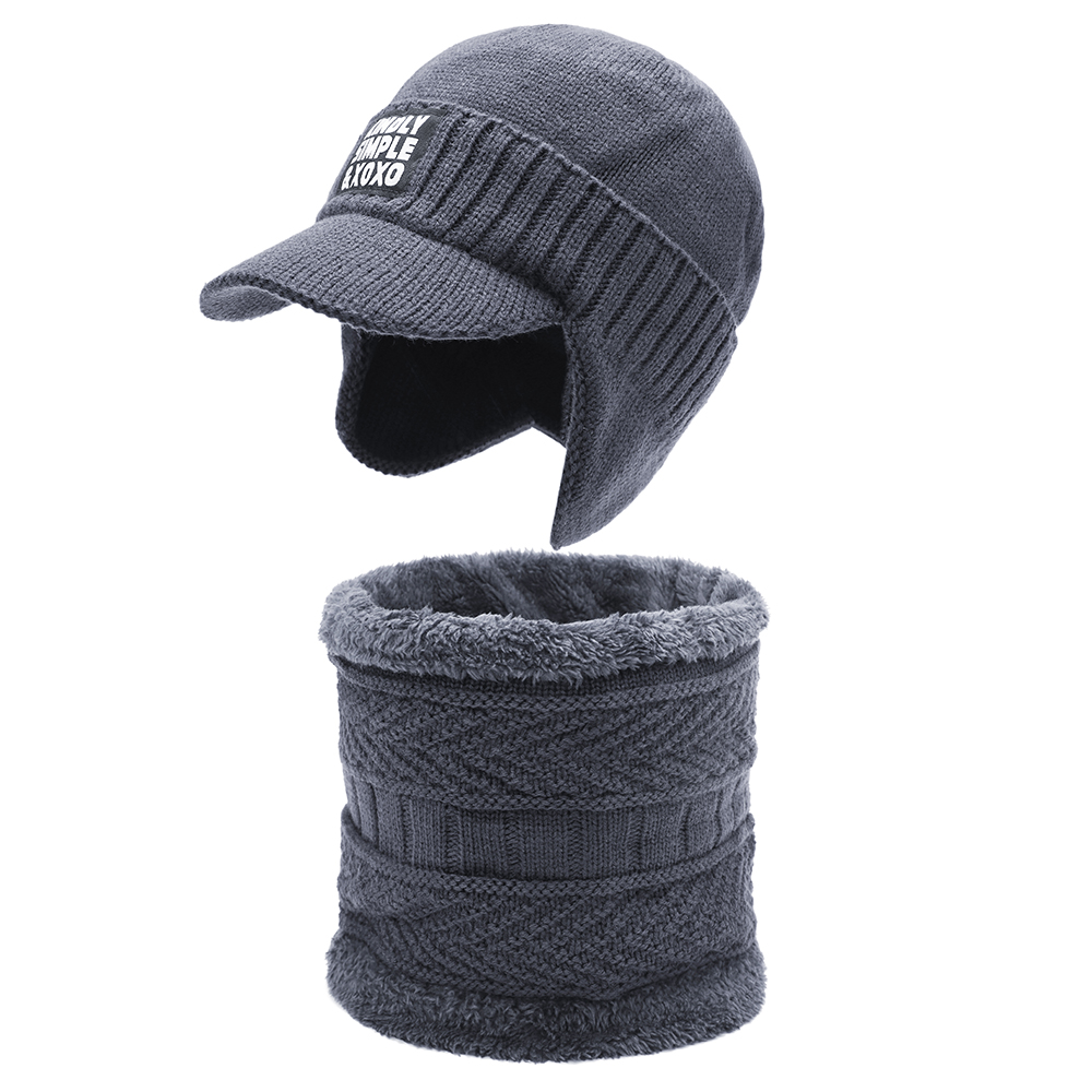 

Mens Middle-Aged Outdoor Warm Knit Hat Peaked Cap
