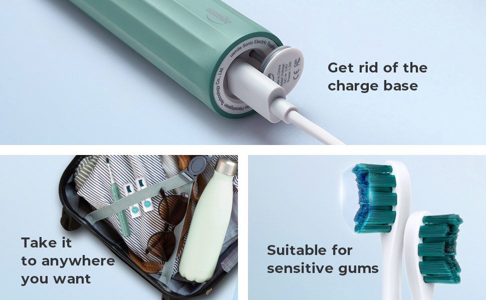 Usmile Y1S Sonic Electric Toothbrush Rechargeable Waterproof Automatic Tooth Brush Replacement Heads Smart Timer For Adults