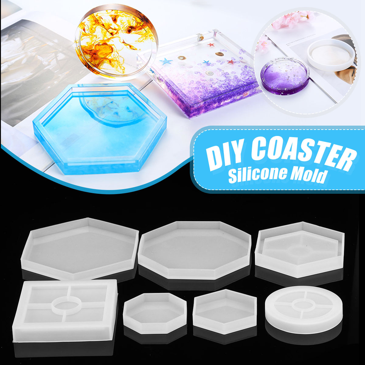 DIY Silicone Mold Cup Mat Bottom Bracket Mould Handcraft Decorations Mold