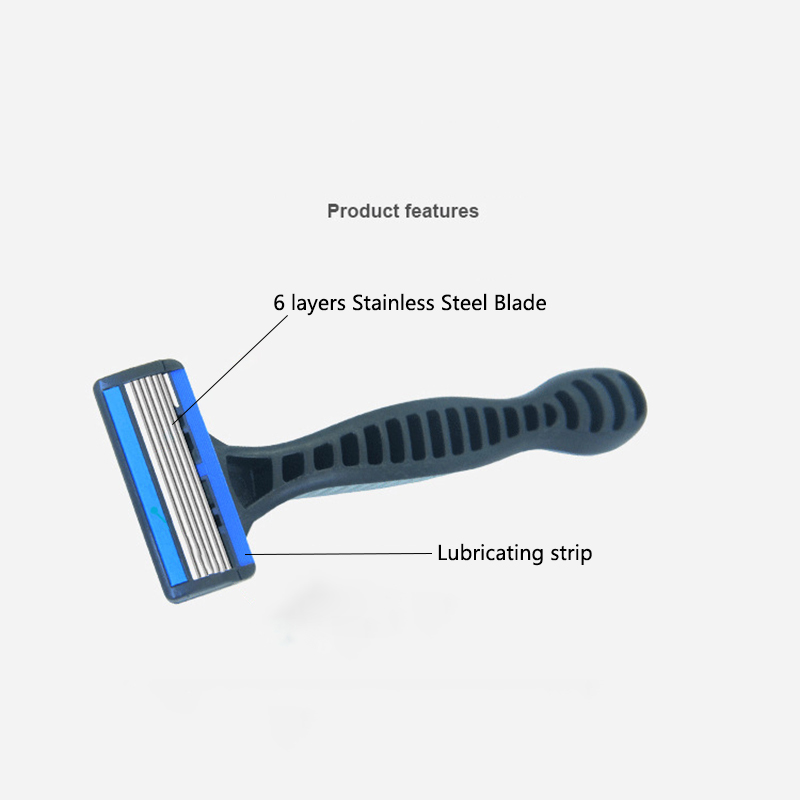 PearlMax Unisex 6 Layers Sharp Blade Shaver Razor Face Armpit Hand Leg Hair Removal Shaving Kit 