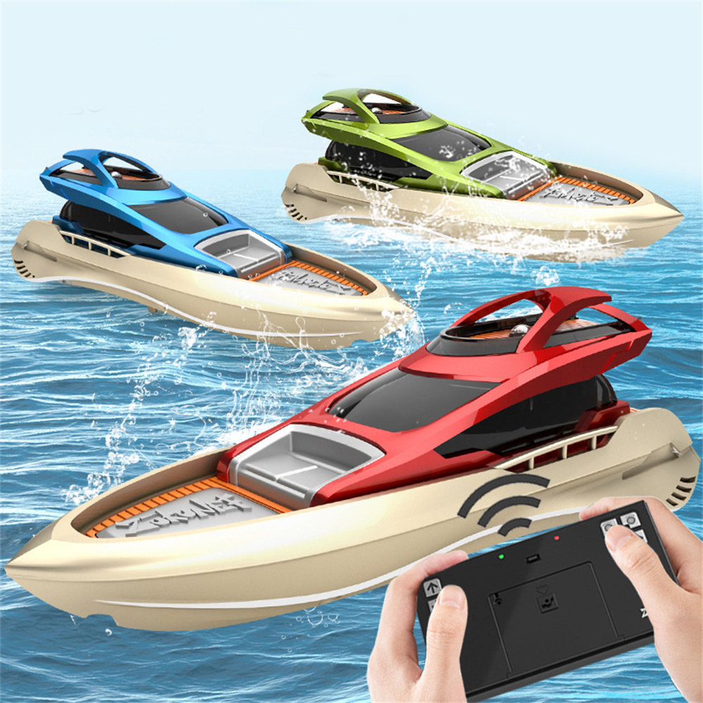 QT888-4 RC Boat 2.4Ghz 15km/h High-Speed Remote Control Racing Ship Water Speed Boat Children Model Toy