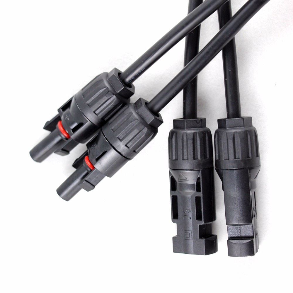 MC4Y-B2 Solar Panel 1 to 2 MC4 Connectors M-FF and F-MM Branch Cable MC4 Solar Panel Connector